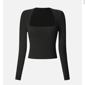 OGL Eco-Mousse® Brushed Tapered Square Neck Long Sleeve Top